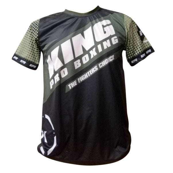 Tréninkové triko King Pro Boxing Star Vintage Stone - černá/khaki, TTEE02-BLK/KHA