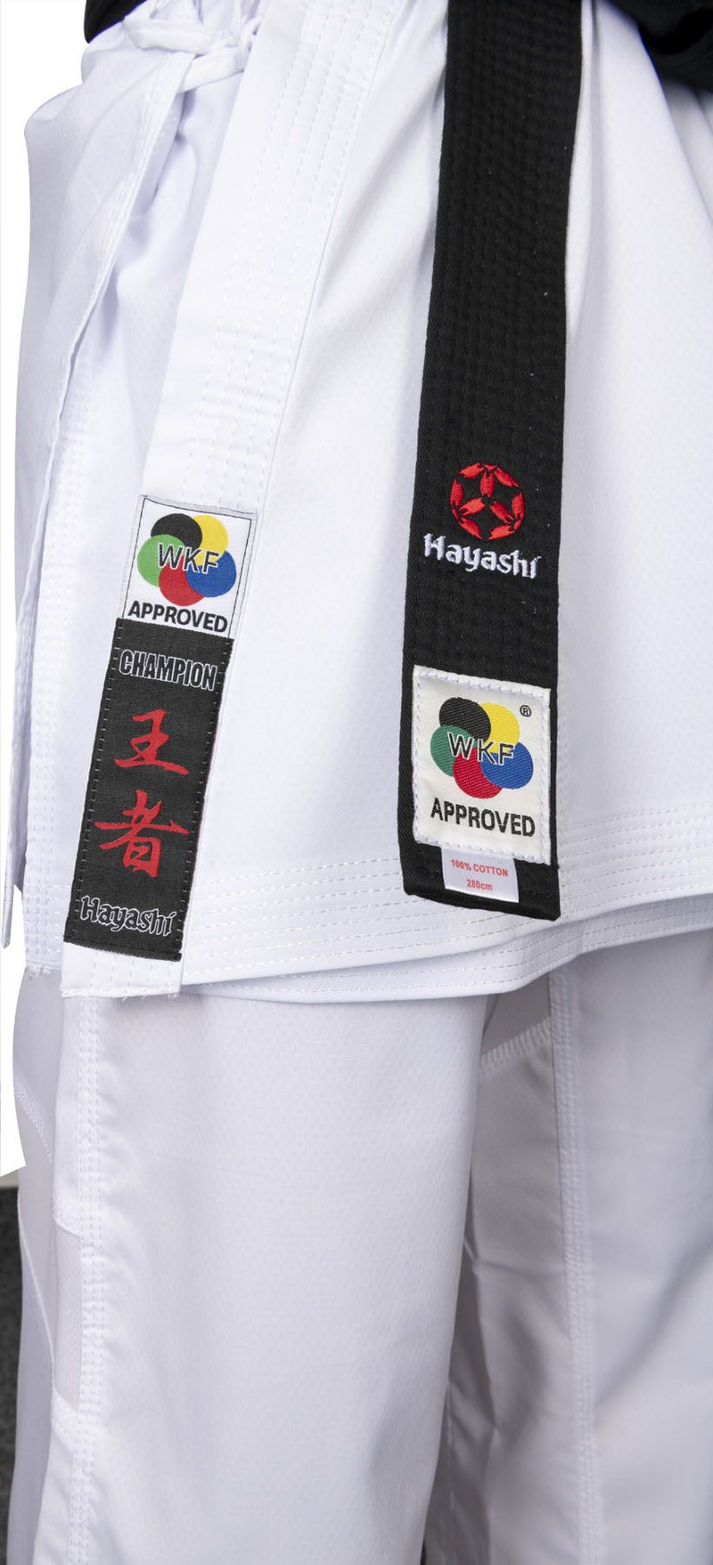 Hayashi kumite kimono Flexz WKF approved - Bílá/modrá, 043-16