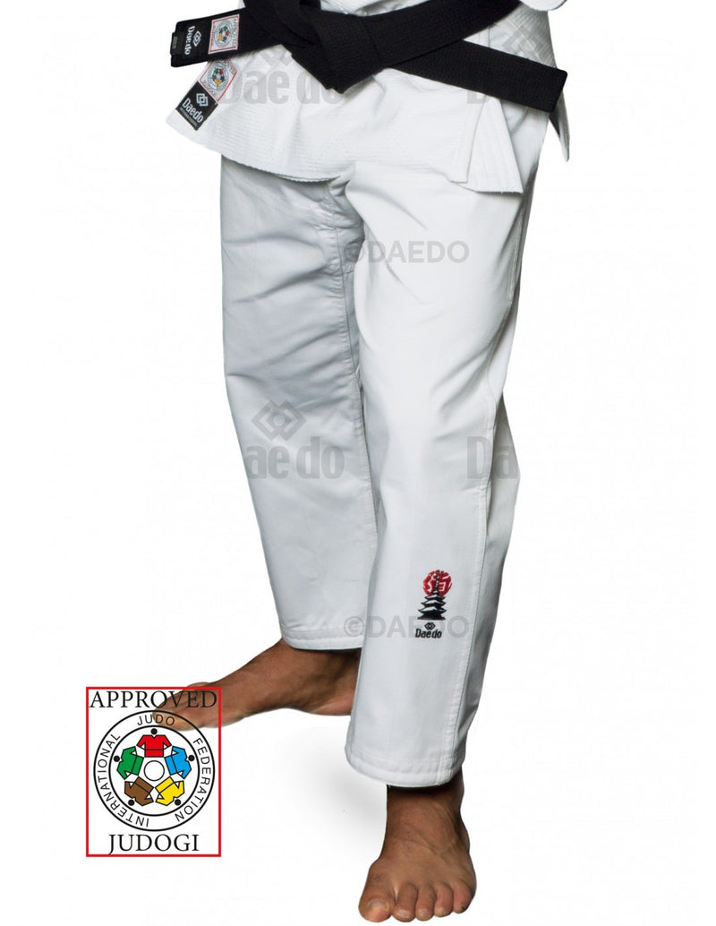 Kalhoty Judo IJF DAEDO - bílá, JUDO2005