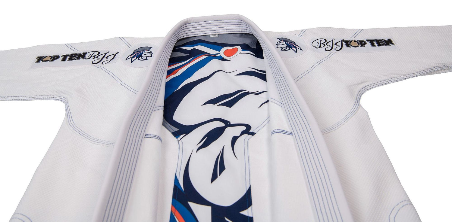 Top Ten kimono na brazilské jiu jitsu Mohicans - bílá, 15123-1