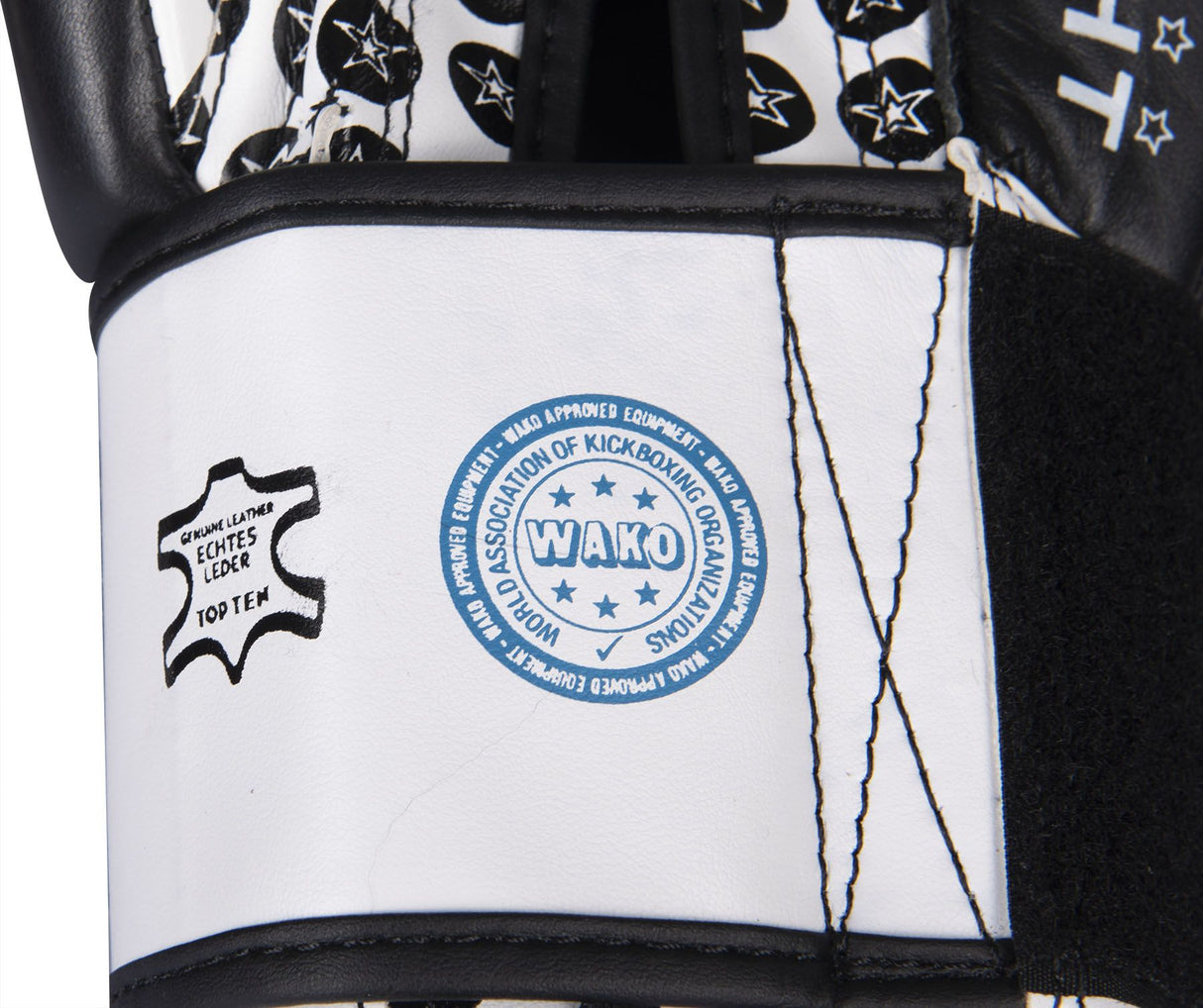 Boxerské rukavice TOP TEN Fight - černá/bílá, 20661-90