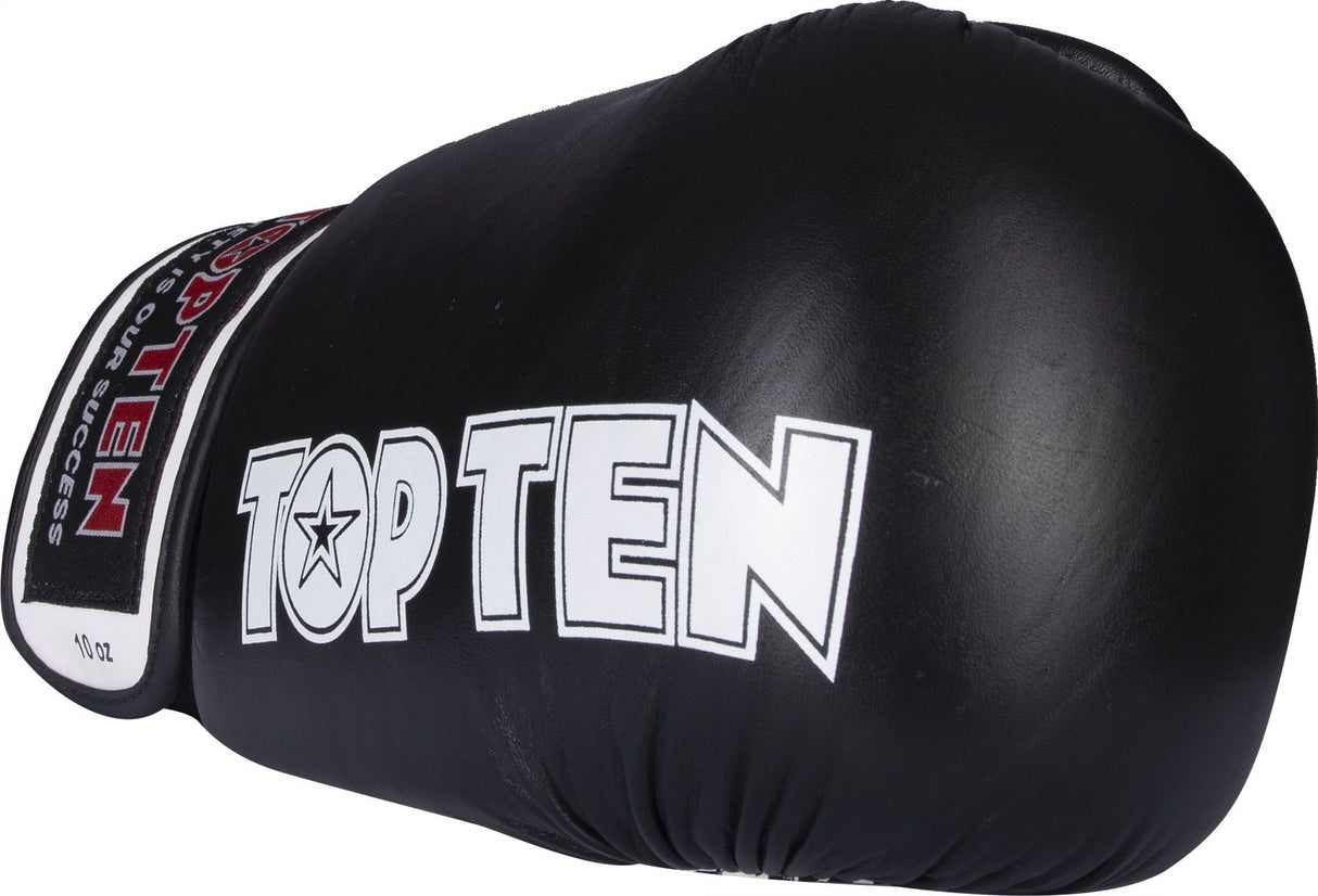 Boxerské rukavice TOP TEN Fight - černá/bílá, 20661-90