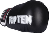 Boxerské rukavice TOP TEN Fight - černá/bílá, 20661-90
